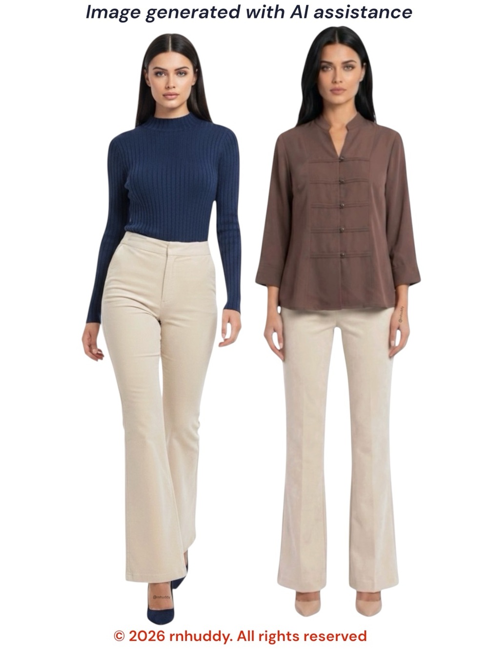 NWT BOA Because of Alice S straight leg wool blend cream trouser